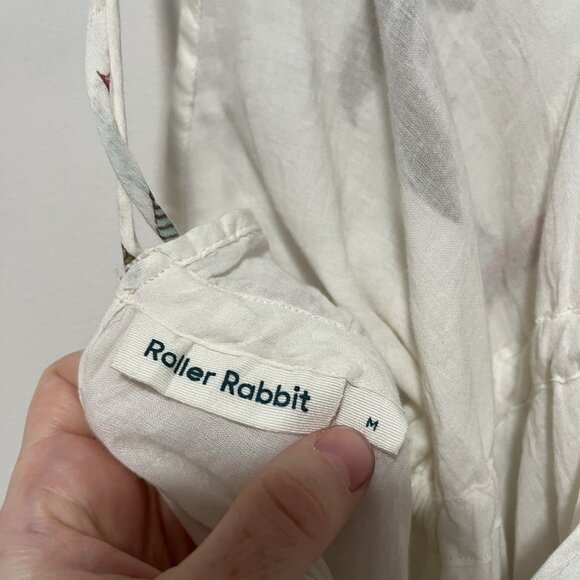 Roller Rabbit Morjim‎ Palm Venezia Maxi Tassel Cream Dress Size Medium - Picture 6 of 11